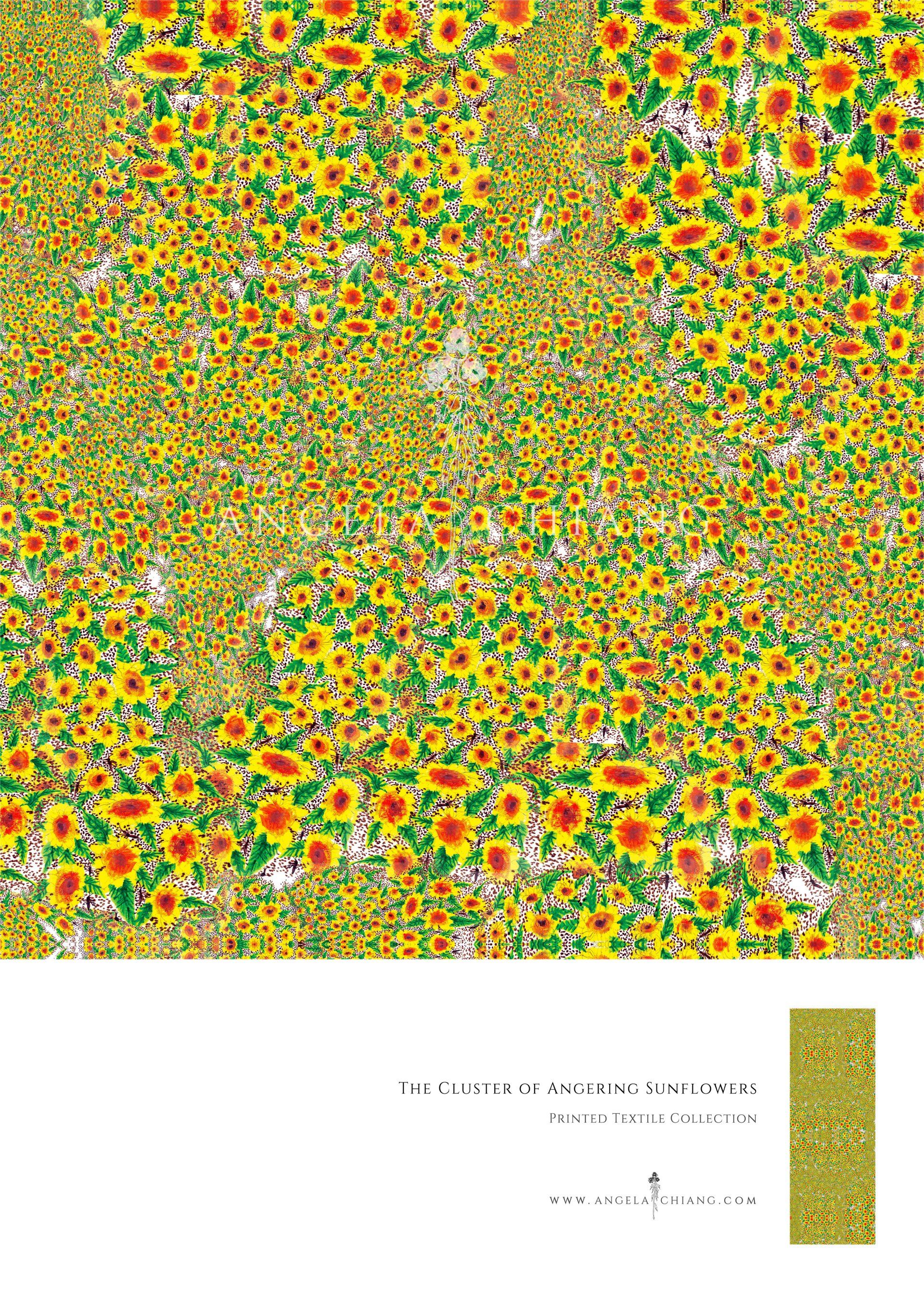 The Cluster of Angering Sunflowers print from the Withered collection